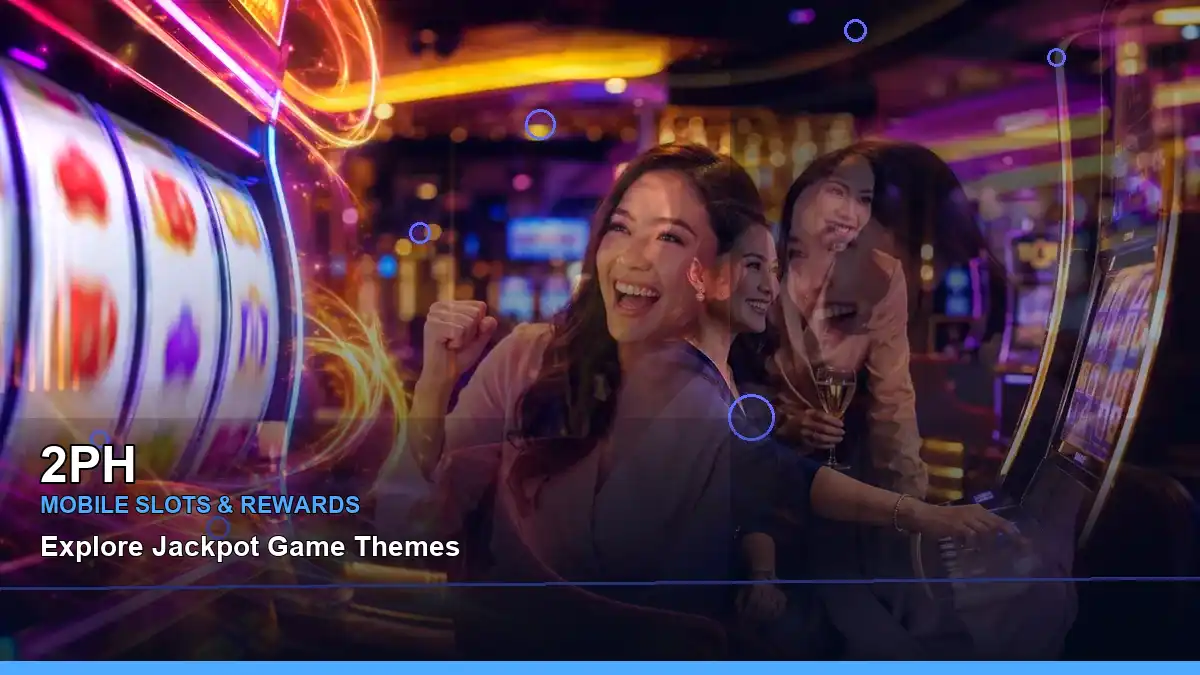 2PH night online slot games featuring an adult Filipina casino host with a right-diagonal composition